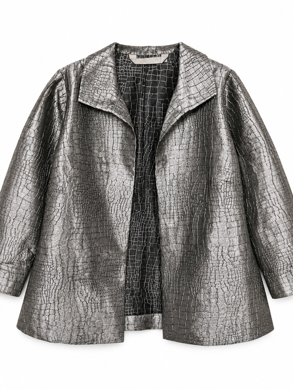 Modern Textured Open Jacket Silver | Chico’s